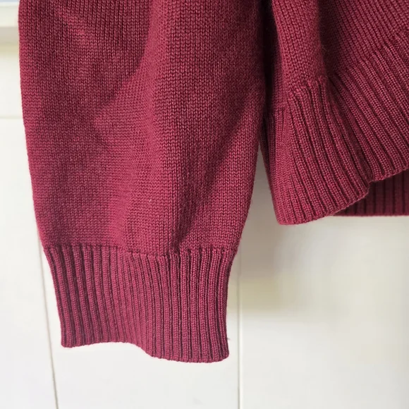 Brooks Brothers Merino Wool XL Men's Dark Red Sweater - Picture 4 of 6